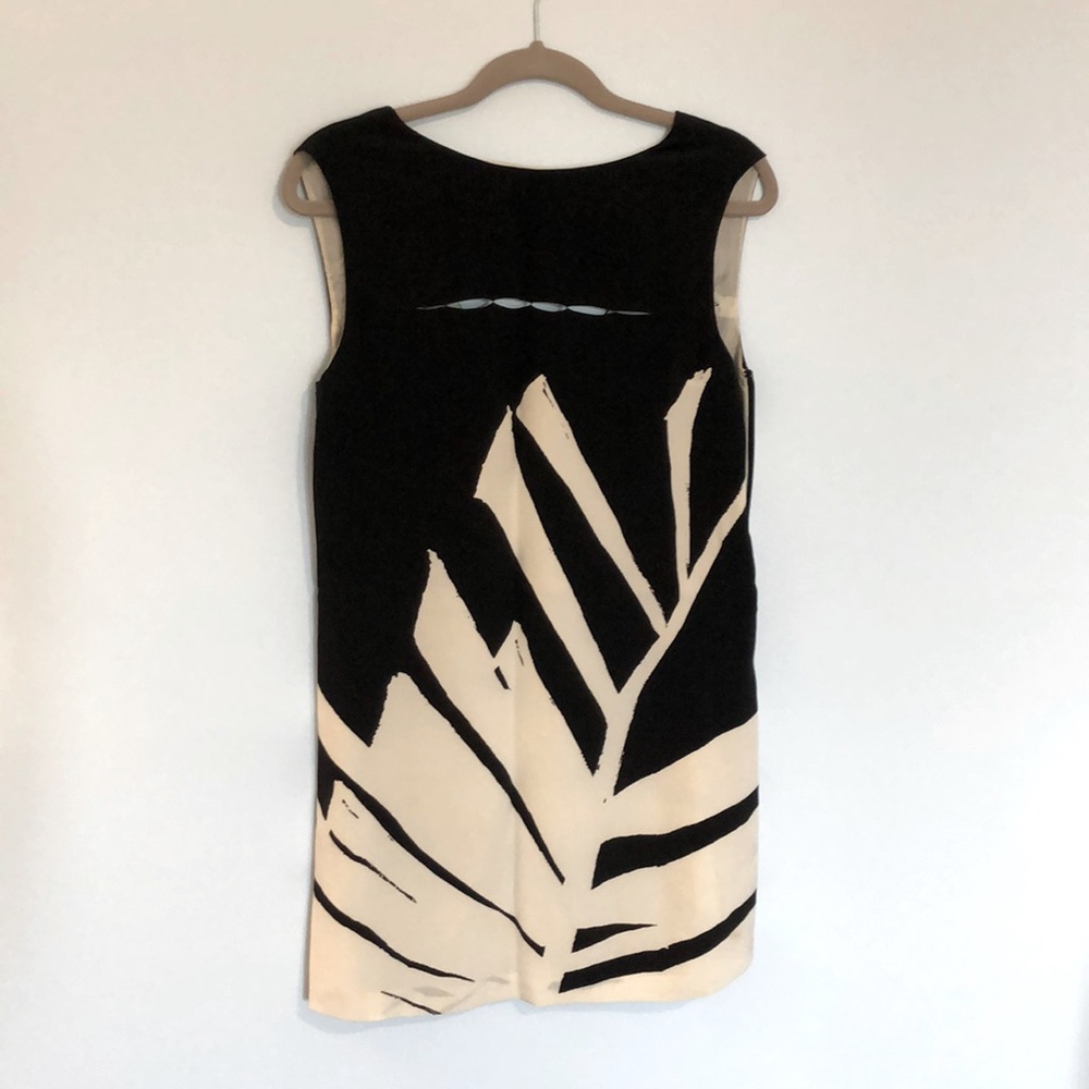 Tibi Black & White Silk Dress. Size 4.